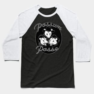 Possum Posse in Midnight Black Baseball T-Shirt